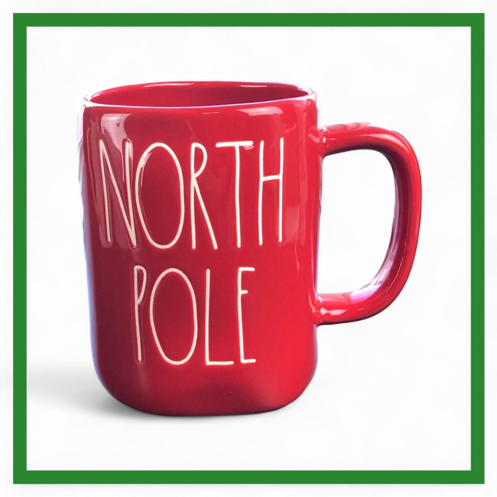 Rae Dunn Holiday Edition: North Pole Red Ceramic Mug Size 16oz